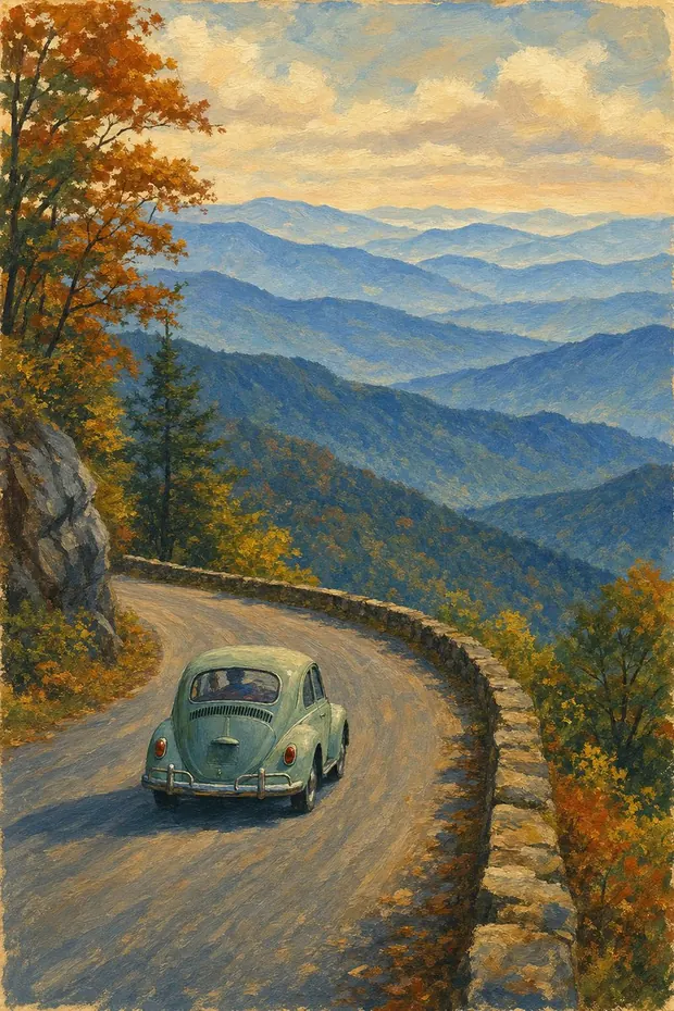 painted the Blue Ridge