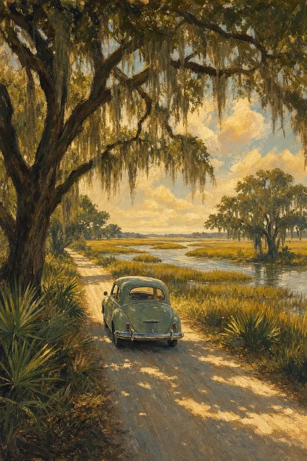 painted the Carolina marsh